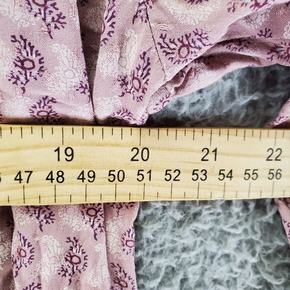 Dear John Top Womens Small Pink Lightweight Long Sleeve Printed Blouse *NWT* - Picture 9 of 12